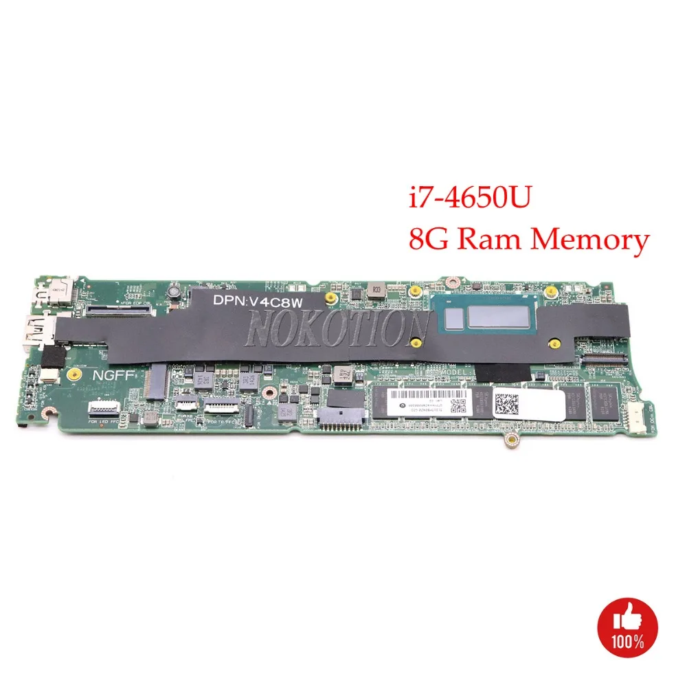 

NOKOTION DAD13CMBAG0 CN-0F6NVV 0F6NVV F6NVV Main board For Dell XPS 13 9333 laptop motherboard i7-4650U 8G ram memory