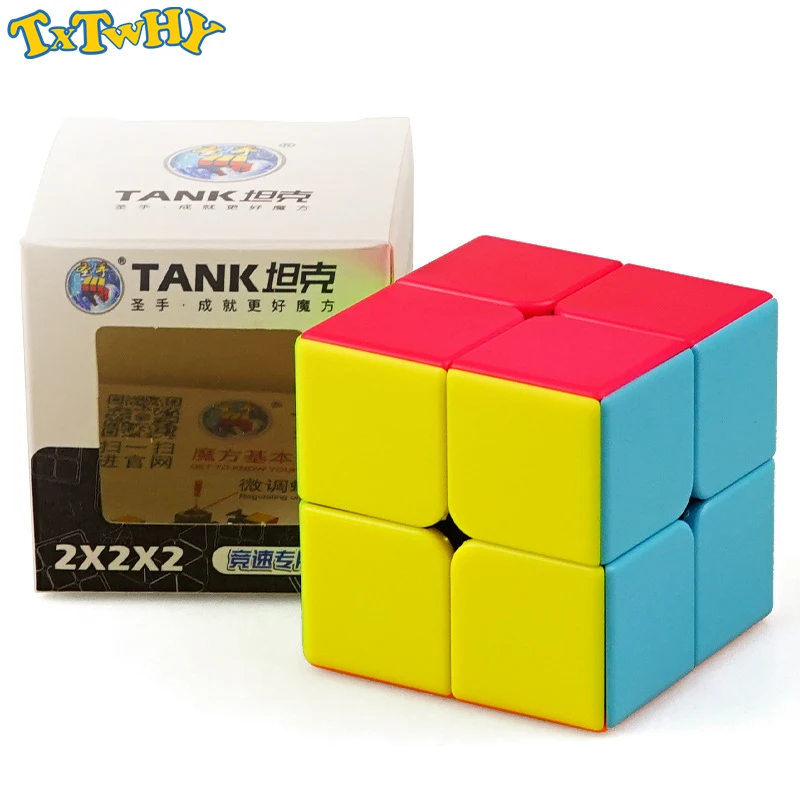 TXTWHY волшебный куб 2x2x2 Stickerless speed Cube 2x2 Пазлы игрушки для детей 50 мм