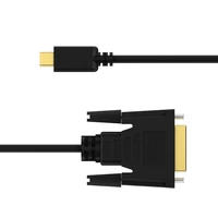 ל usb Usb C ל- DVI (24 + 1) כבל מתאם, Usb3.1 מסוג C / Thunderbolt 3 ל- DVI 4Kx2K @ 30Hz עבור Macbook, Macbook Pro / Imac, Chromebook Pixel (2)