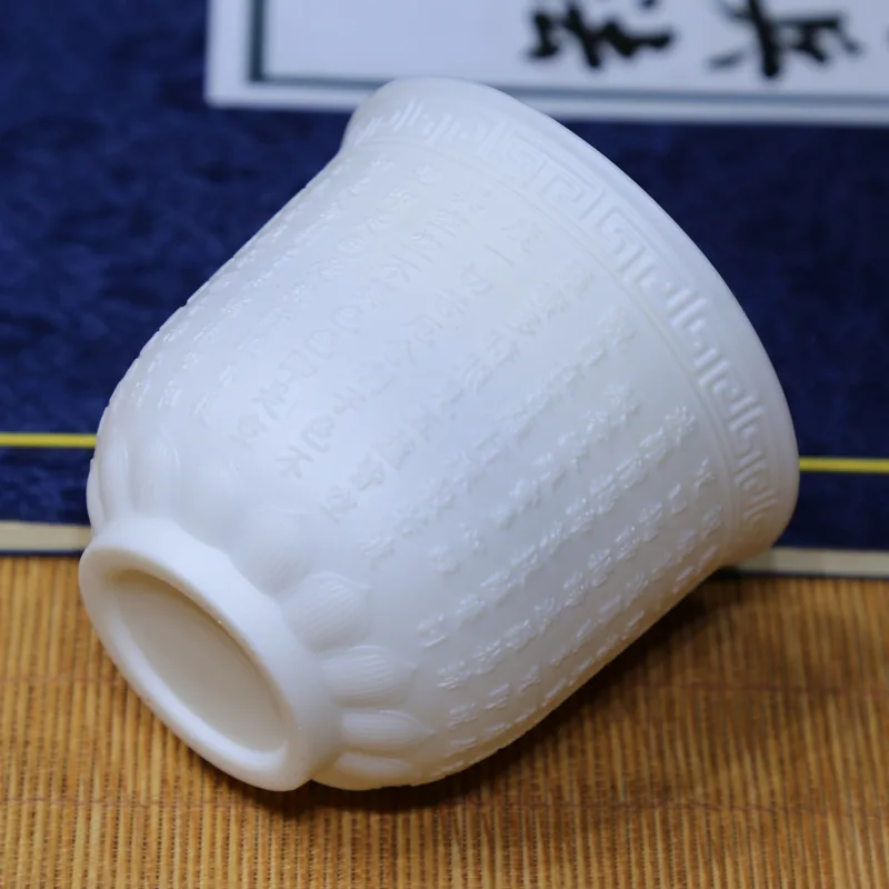 Высокое качество suet jade master cup белый фарфор Dehua керамическое сердце sutra Baifu чайный набор для дома