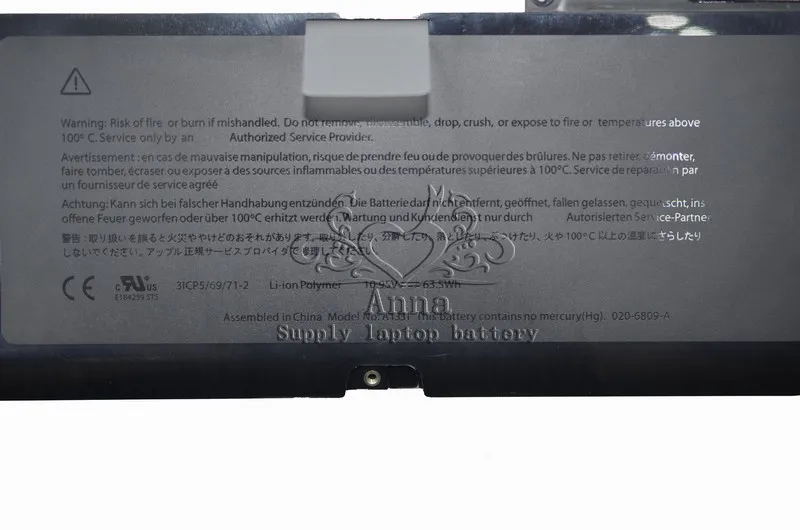 JIGU A1331 аккумулятор для ноутбука Apple MacBook A1342 MC207 MC516 для MacBook 1" Pro 15" 1" 13,3"