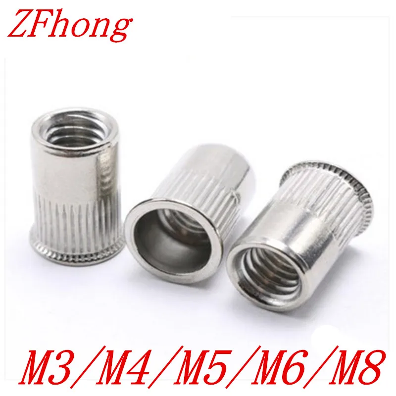 20Pcs M3 M4 M5 M6 M8 304 Stainless Steel Rivnut Small Head Threaded