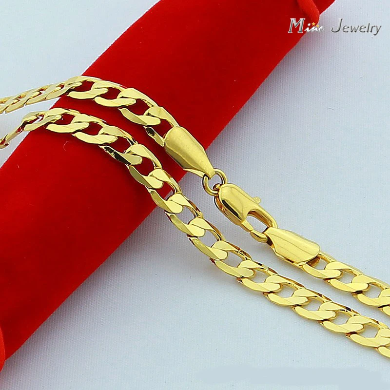 High Quality 24K Gold Necklaces Jewelry Wholesale Chain Men Necklaces-in Chain Necklaces from ...