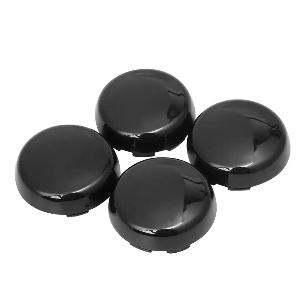 

Motorcycel Black 4 X Turn Signal Light Indicator Lens Cover For Harley Dyna Softail Sportster 1200 883 XL Fatboy