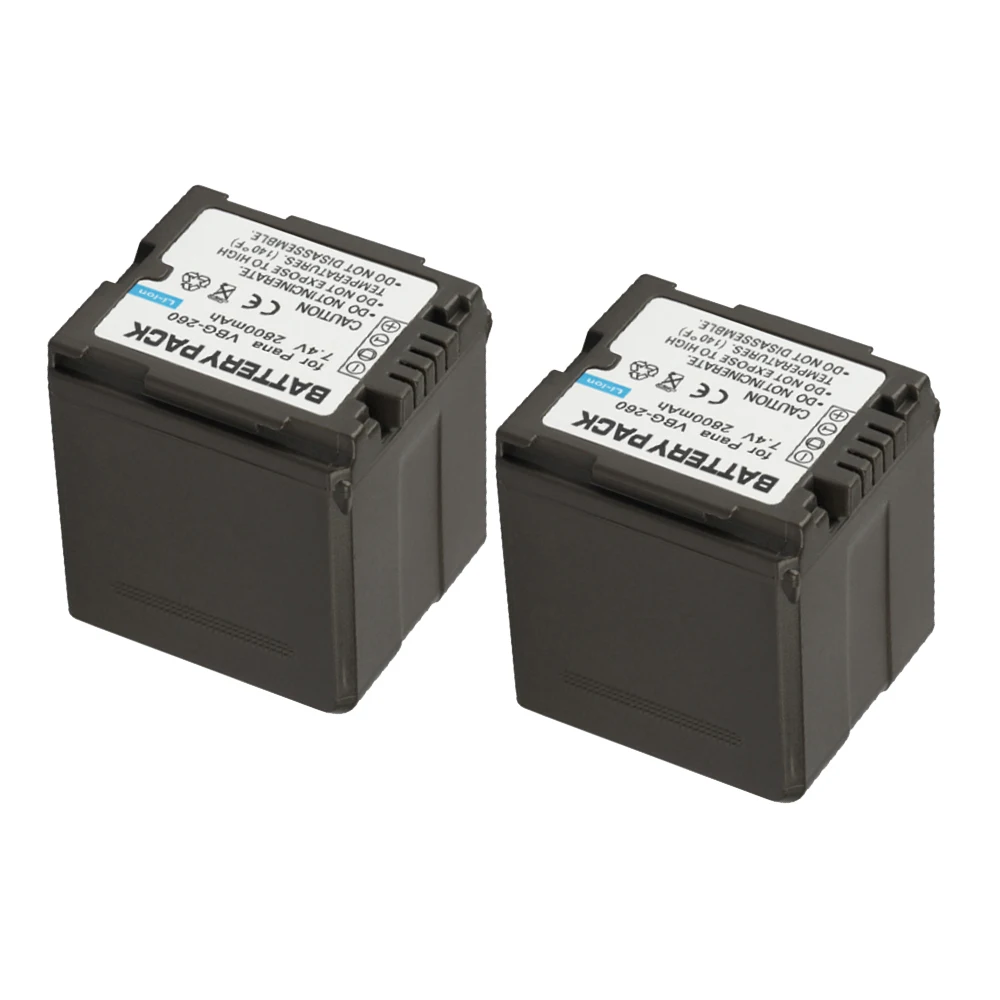 

2Pcs VW-VBG260 VBG260 Li-ion Camera Battery for Panasonic AG-AC7 AG-AF100 HDC-HS250 HS300 HS700 SD600 SD700 SDT750 Wholesale