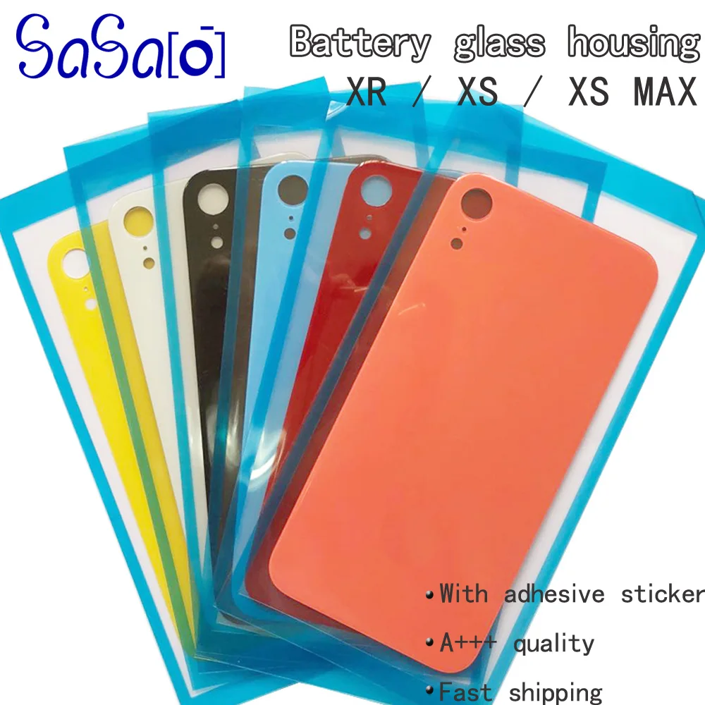 

High Quality Back Glass Replacement parts For iPhone XR / XS / XS MAX Battery Cover Rear Door Housing 10pcs/lot
