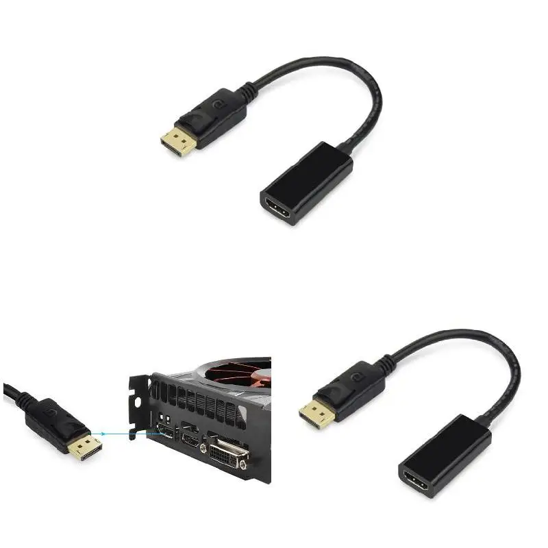 Новый горячий DP к HDMI 1080 P DisplayPort к HDMI HDTV Мужской к женскому адаптеру конвертер с аудио NV99