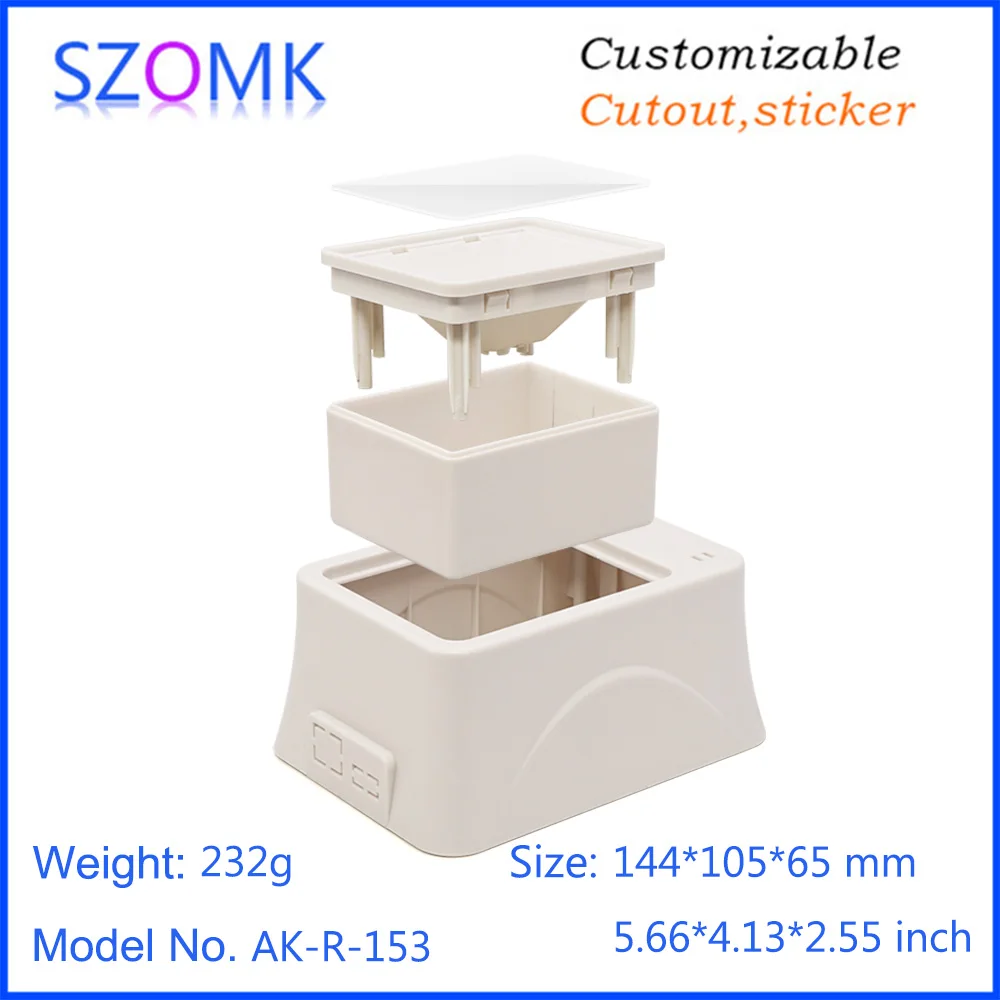 szomk plastic enclosure for electronics box QR code scanner desktop bar code reader junction housing (16)