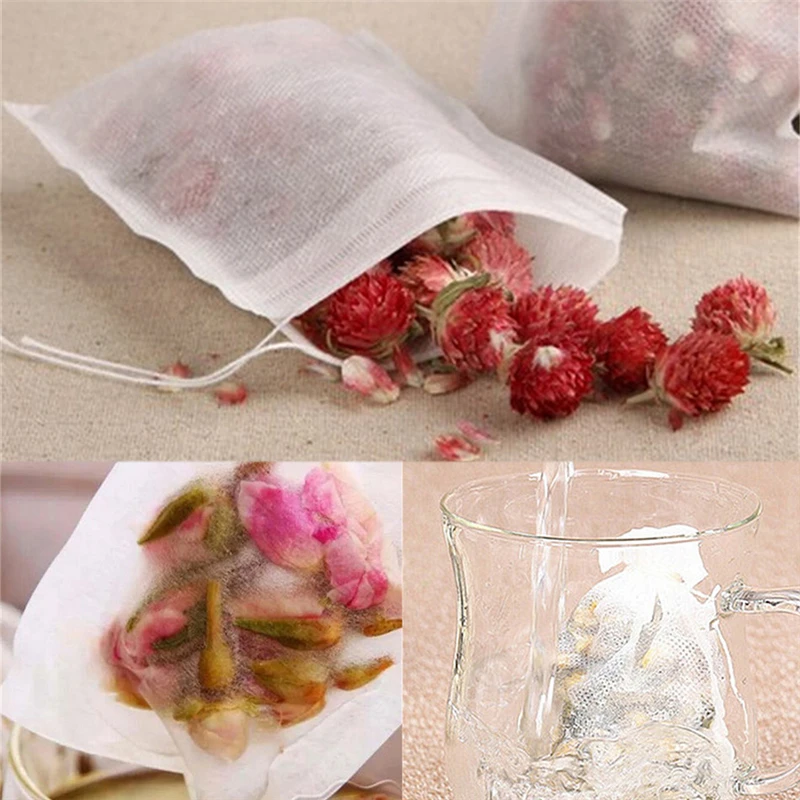Empty Scented/Heart Tea Stainless Steel Infuser Spoon Tea Bags With String Heal Seal Filter Paper partner CoffeeStrainer