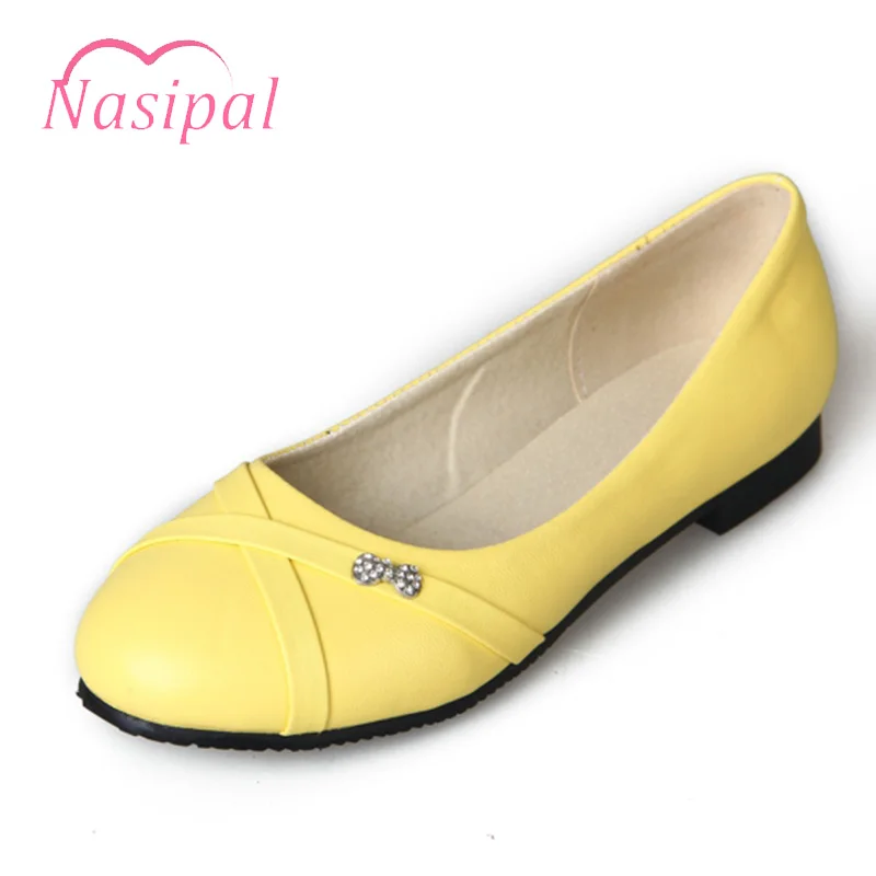 

Nasipal Women's Flat Shoes Round Toe Comfortable Breathable Shallow Shoes Woman Casual Slip On Flat Shoes Sapato Feminino C226