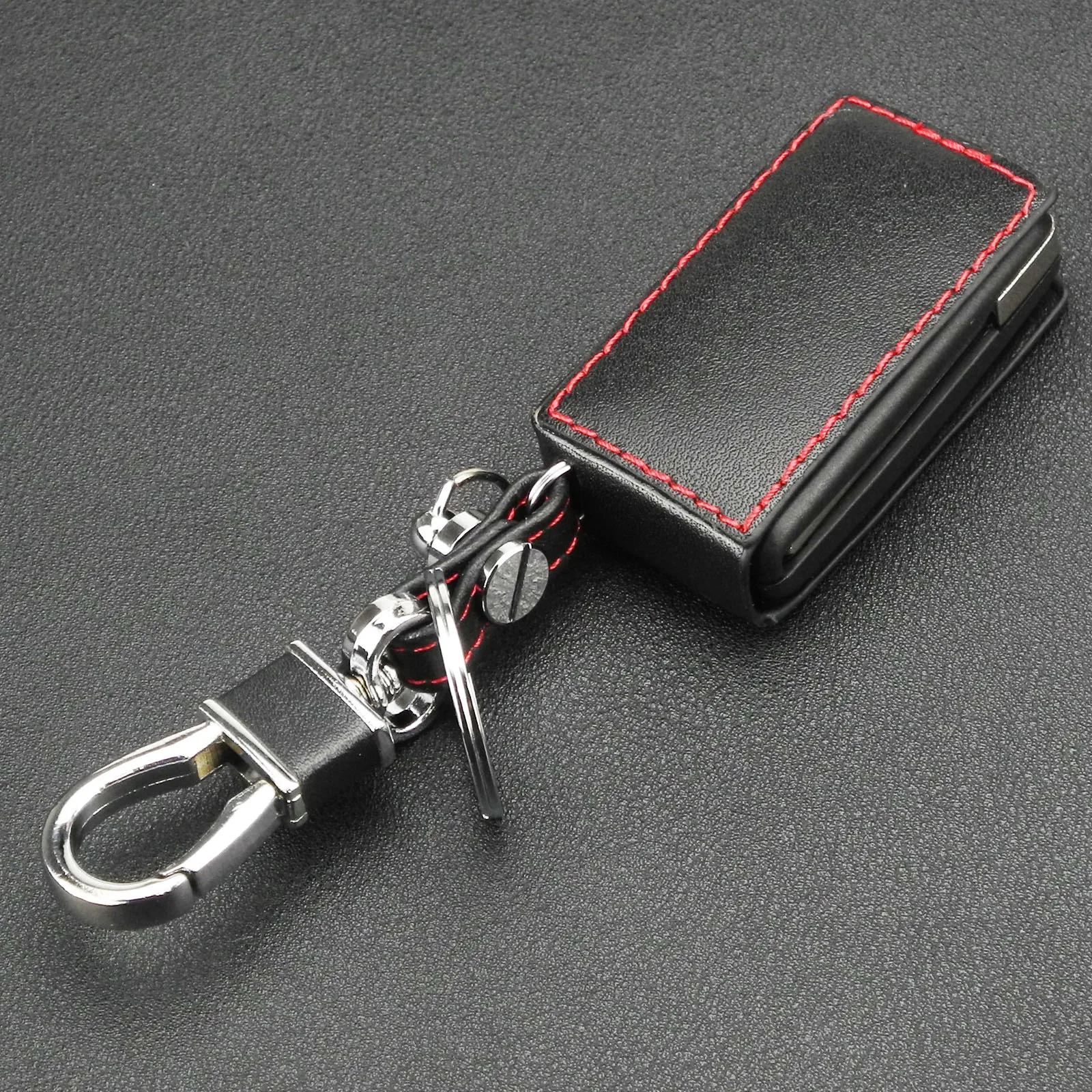 Keyforkess Cover portachiavi in pelle per Peugeot 107 206 207 208 306 307 308 407 408 508 RCZ, per Citroen C2 C3 C4 C5 portachiavi -