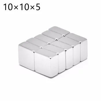 

50pcs 10mm x 10mm x 5mm Super Powerful Strong Rare Earth Block NdFeB Magnet 10x10x5 Neodymium N35 Magnets 10*10*5 Free Shipping