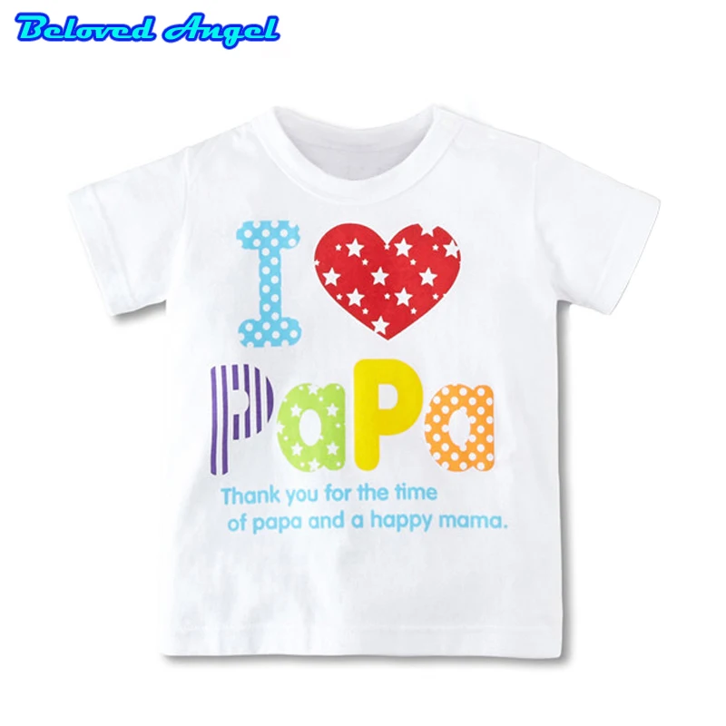 Love You Toddler Boys Girls Short Sleeve T Shirt Kids Summer Top Tee 100/% Cotton Clothes 2-6 T