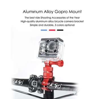 

Aluminum Alloy Gopro Bike Clip Mount Sport Camera 360 Degree Rotate Bracket+Screw For Bicycle Cycling Gopro Hero7 6 5 4 3+