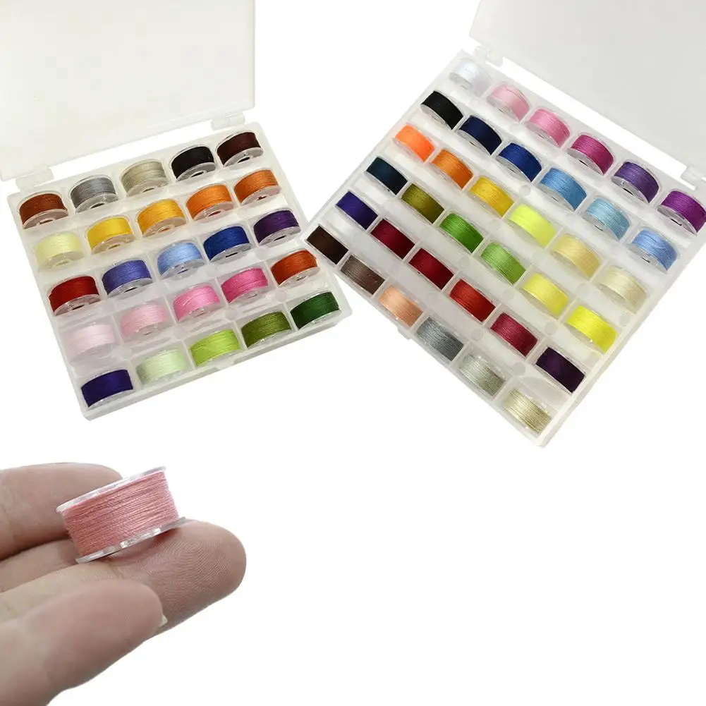 

25/36 Colors Transparent Sewing Thread Spool Bobbin Box Storage Organizer Holders for Brother Janome Singer Elna Sewing Machine