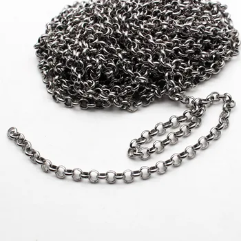 

16.4ft Stainless Steel Cable Chain Curb Link China in Bulk For Necklace Jewelry Accessories DIY Making
