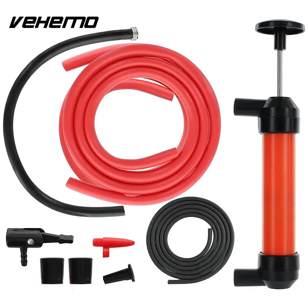 Vehemo Siphon Transfer Pump Multi Purpose Pumping Oil Gas Air Hand