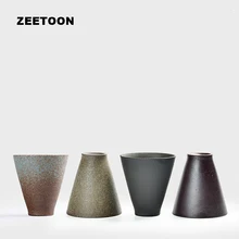 Грубая керамика кунг-фу чайная чашка в японском стиле чайная чашка черные чашки одна чашка креативные керамические мастера чайная чашка