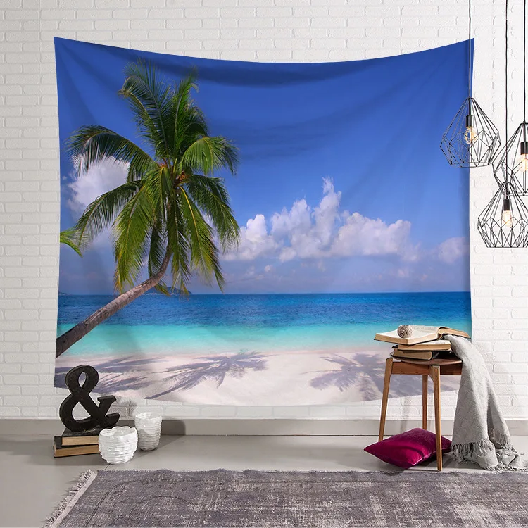 Морской живописный МАНДАЛА ГОБЕЛЕН настенный богемное украшение домашний настенный гобелен из ткани Фреска ковер Кемпинг пляж пледы ковры одеяло - Цвет: LS -HT009
