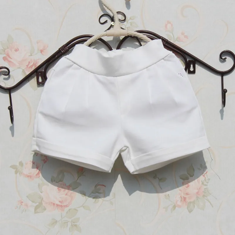 Clothes Children Fashion 2017 Pure White Girls Shorts Summer Baby