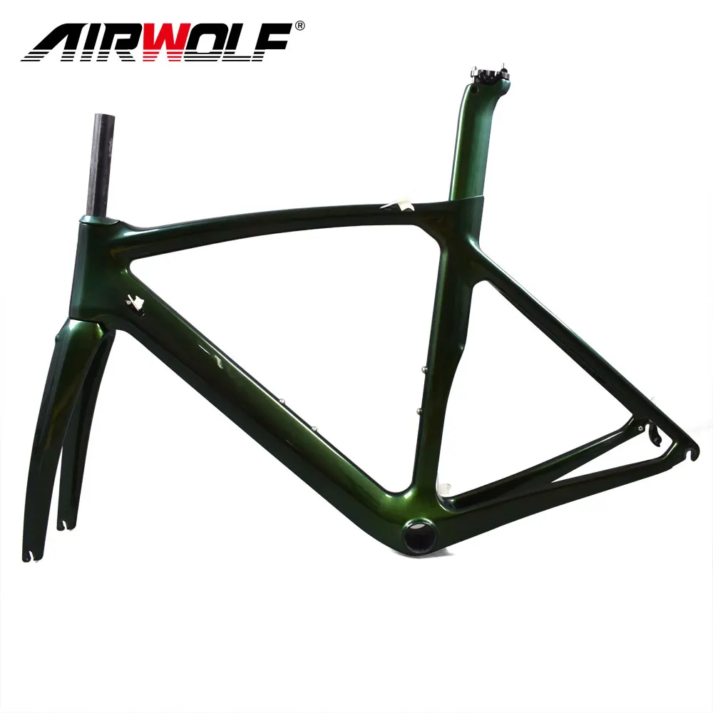 

2018 carbon bike chameleon frame matte or glossy finish carbon road frame BB386 carbon frame road airwolf Chinese carbon frames