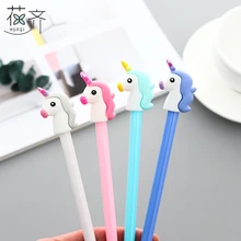 Хорошее Huaqi 4 шт. Kawaii Единорог Pen милые канцелярские школьные принадлежности гелевая ручка школьные канцелярские поставщиков пера детские подарки