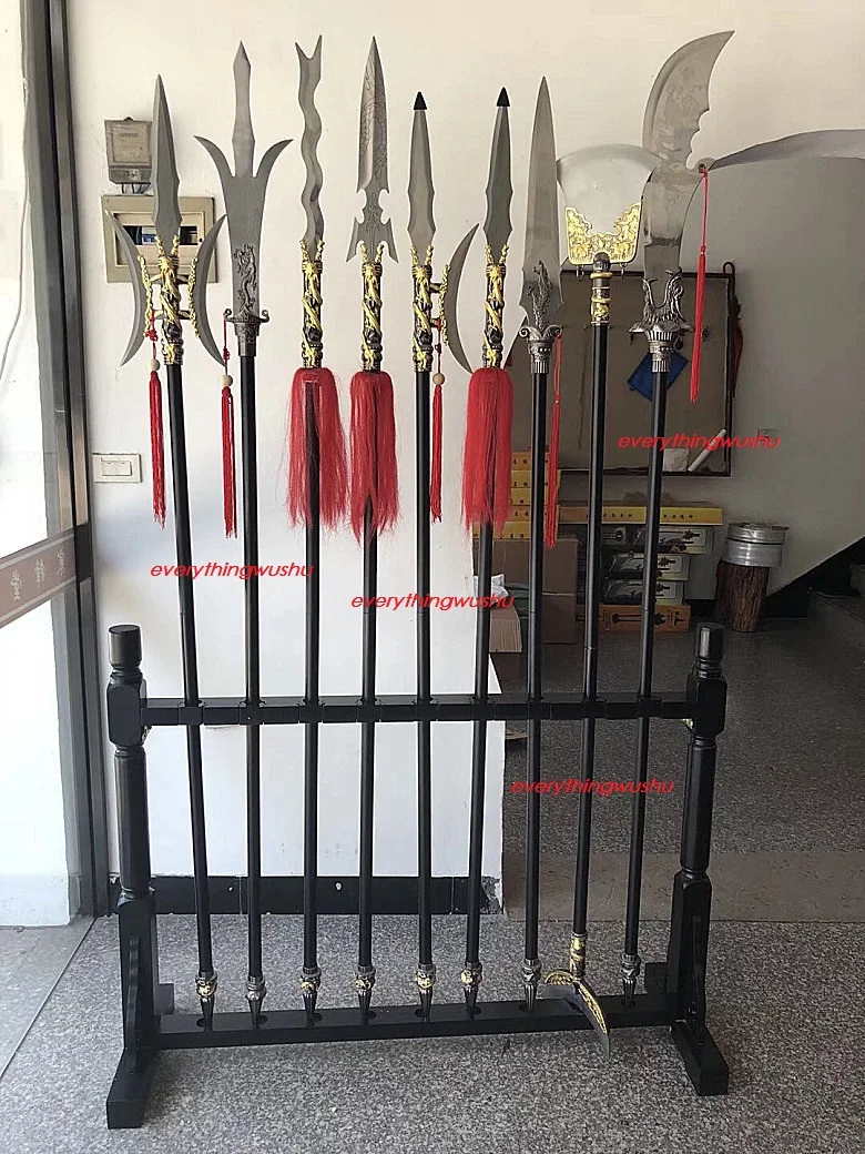 

A Set of Traditional 9 pieces of Wushu Long Weapons 9 weapons of Kung Fu Nine Arms of Wushu