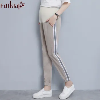 

Fdfklak Maternity Leggings Pregnancy Pants High Waist Chiffon Pants For Pregnant Women Spring Summer Pregnancy Trousers F340