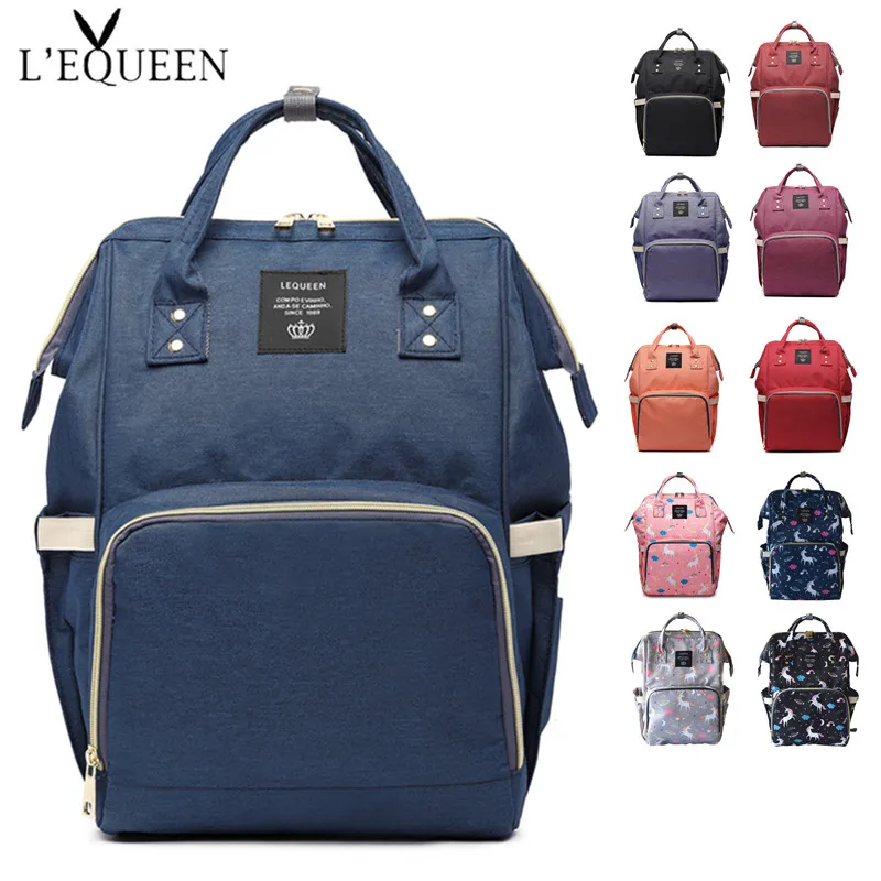 LEQUEEN Bag Diaper Bag Baby Care Large Capacity Mom Backpack Designer
