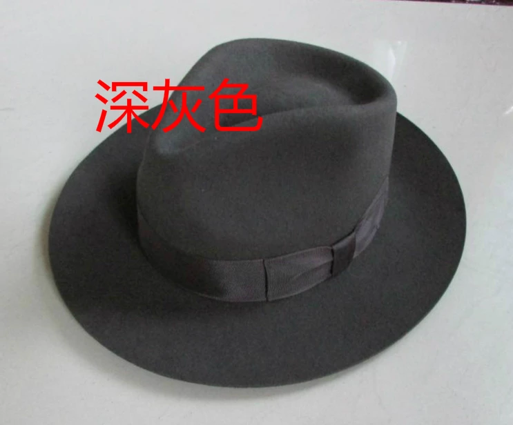 Леди шерстяная шляпа-котелок Шляпа Fedora Войлок Billycock шапки зимняя мода котелок шляпа шерсть шляпы Федора и трибли перо шляпа B-8130