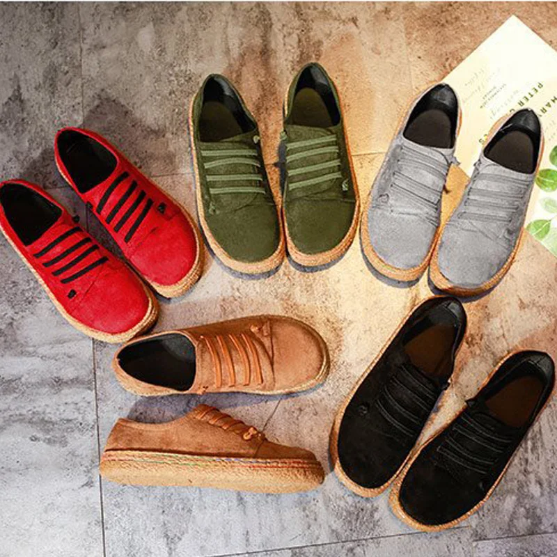 

HENGSONG 2018 Spring Women Flats Shoes Loafers Round Toe Wide Shallow Slip-on Casual Lady Flats Oxford Shoes For Women RD910314