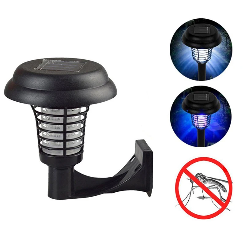 2 In 1 Solar Mosquito Killer UV Lamp Outdoor Wall LED Mosquito Bug
