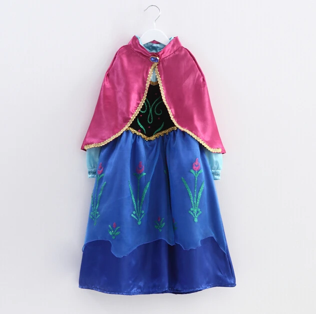 ems и dhl; платье принцессы для маленьких девочек; детское праздничное платье+ накидка в стиле Эльзы и Анны; платье для костюмированной вечеринки на Хэллоуин