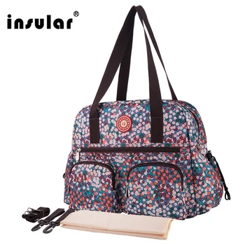 

2017 new printing multi-functional mummy bag large capacity mother and baby bag shoulder nylon mother bag waterproof nappy bag