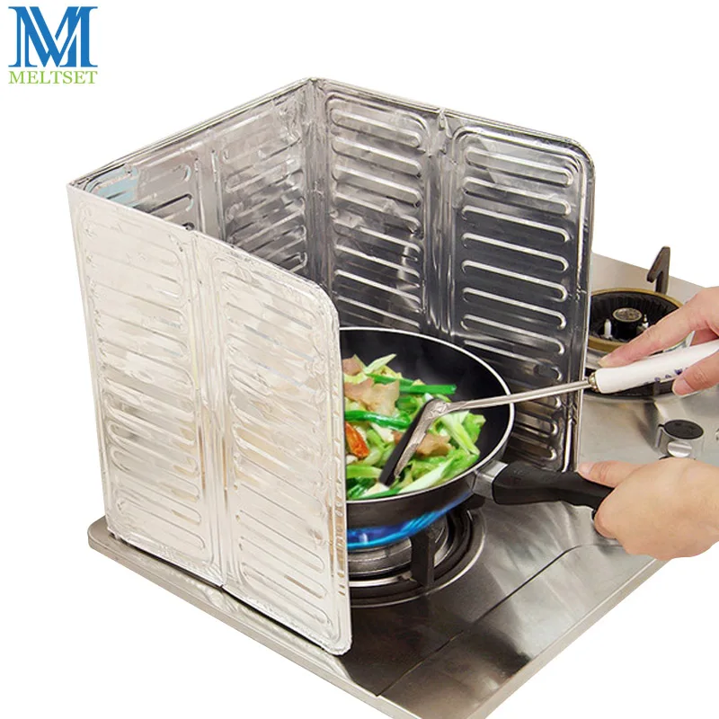 

Meltset Oil Splatter Screen Aluminium Foil Insulation Board Kitchen Gas Stove Oil Baffle Board Cooking Splash Proof Baffle Plate