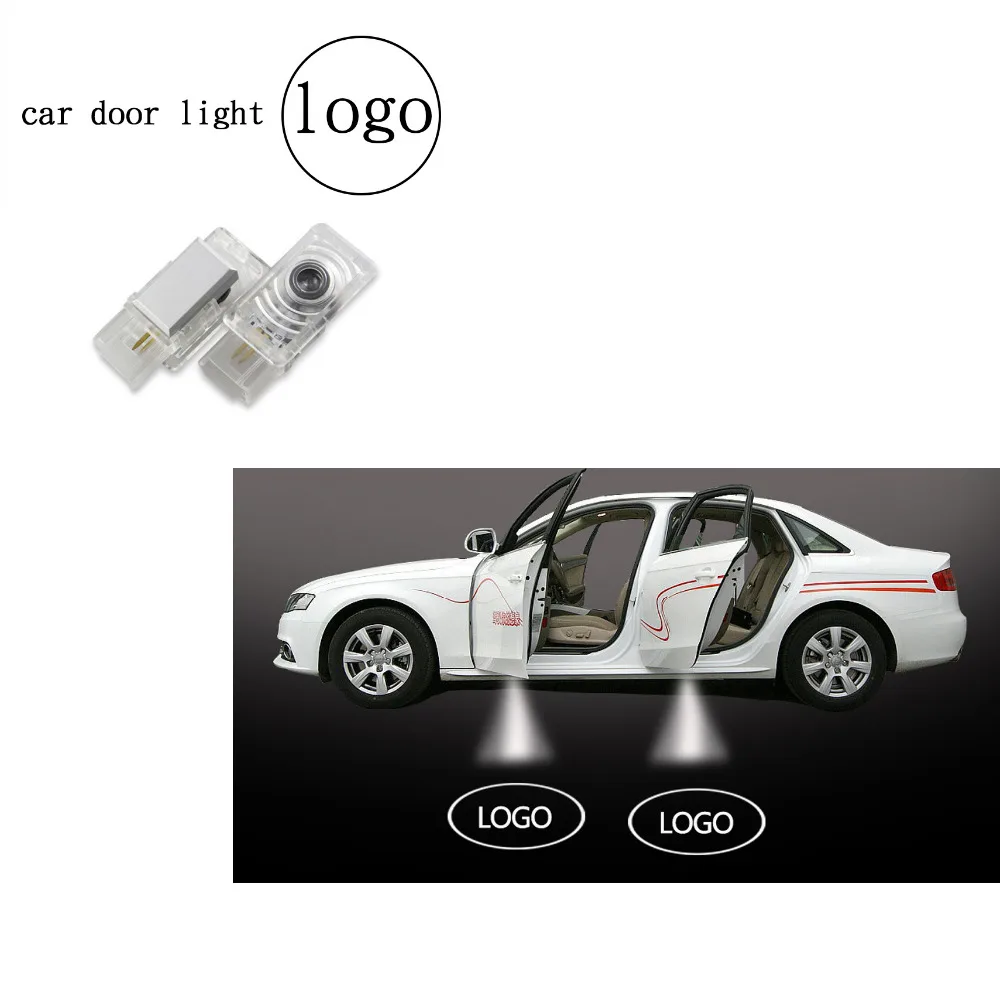 2pcs Led Car Door Logo Lights Wireless Auto Emblem Lamp Replacement Accessory for Cadillac SRX
