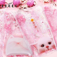 DUGUO cute stationery flow gold bus card cover protective cover student rice card access control certificate set keychain