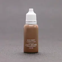 Чернила для татуажа, профессиональная Перманентная пигментная подводка для глаз, 1/2 унций, 15 мл, 1 шт., светильник, коричневый цвет