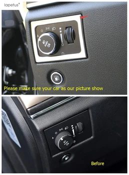 

Stainless Steel ! Accessories For Jeep Grand Cherokee 2011 - 2016 Headlight Lamp Switch Button Molding Cover Kit Trim 1 Pcs