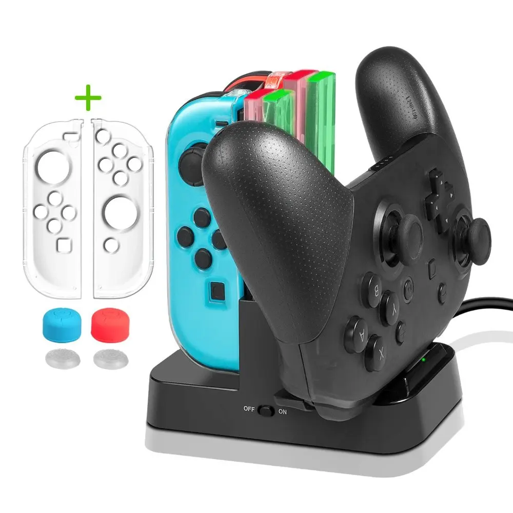 Joy Con Charging Dock Stand Station with Indicator for Nintend Switch Joy-con and Pro Controller With Type C Charge USB | Электроника