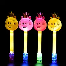 Прекрасный свинья светящаяся палочка светодиодный мигание волшебная палочка концертный вечерние реквизит детская кляп игрушка красочный свет событие, фестиваль поставки