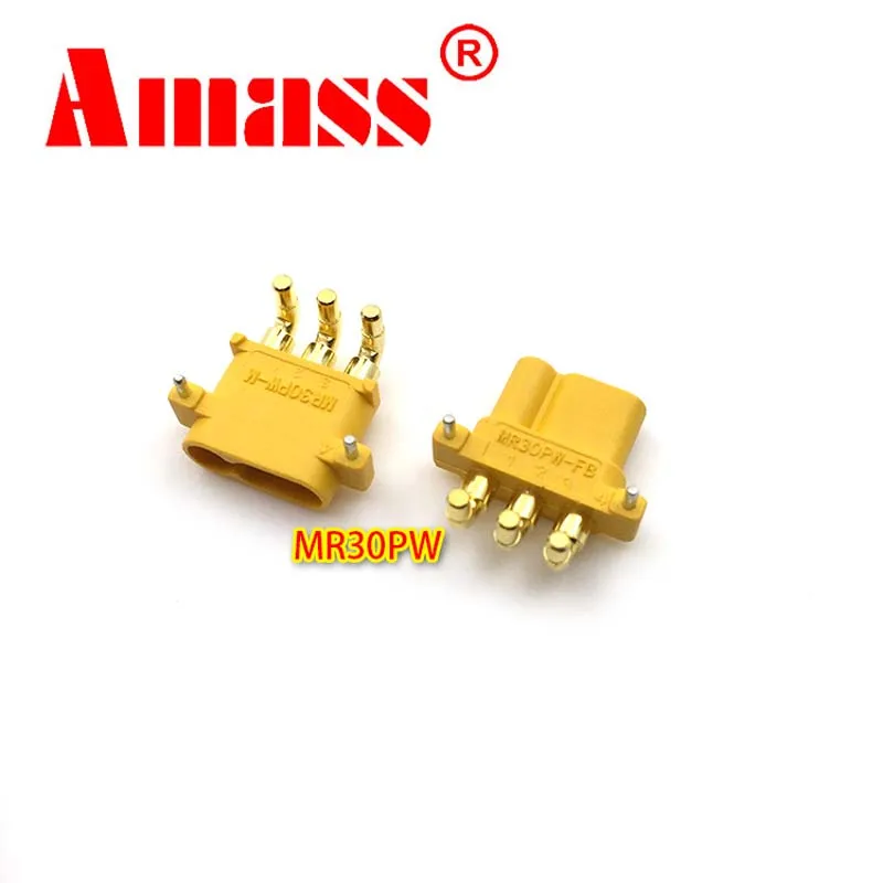 Разъем Amass MR30 MR30PB MR30PW 10 пар/20 шт. с оболочкой XT30 позолоченные детали для