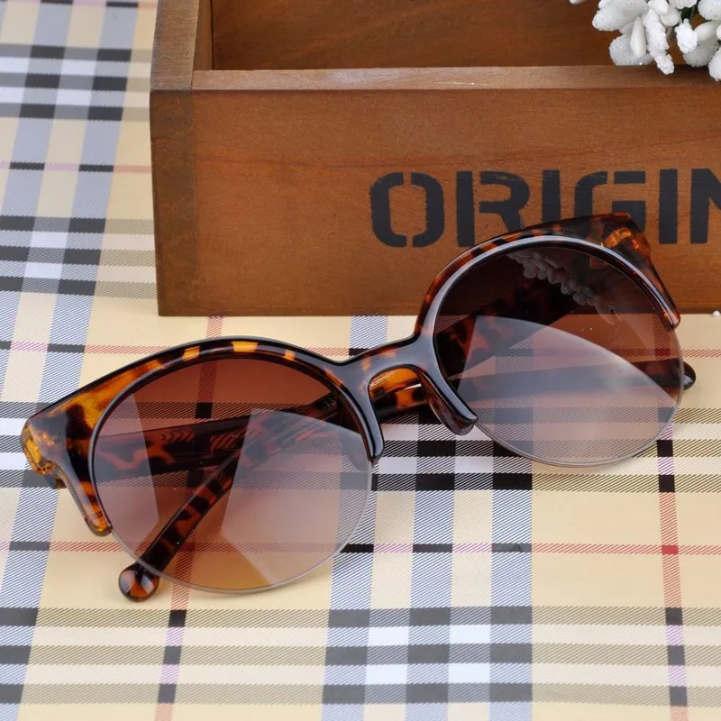 Oculos De Sol Feminino новые модные ретро дизайнерские Супер круглые очки кошачий глаз женские солнцезащитные очки - Цвет линз: Leopard