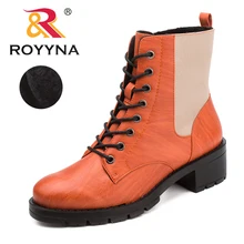 ROYYNA New Classics Style Women Boots Round Toe Women Winter Shoes Lace Up Women Ankle Boots Comfortable Light Free Shipping цена ROYYNA New Classics Style Women Boots Round Toe Women Winter Shoes Lace Up Women Ankle Boots Comfortable Light Free Shipping цены онлайн