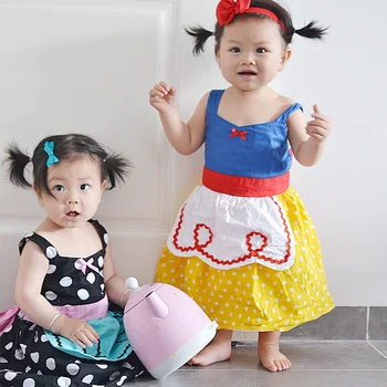 

ins Summer Snow White Dress for Girls Cotton Dresses Alice in Wonderland Baby Wedding Party Vestidos Costumes Kids Clothe