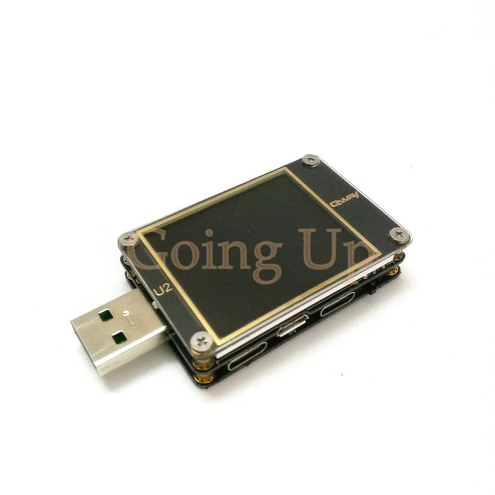 Qway-U2p измеритель тока и напряжения USB тестер QC4+ PD3.0 2.0PPS протокол быстрой зарядки измерение емкости - Цвет: Золотой