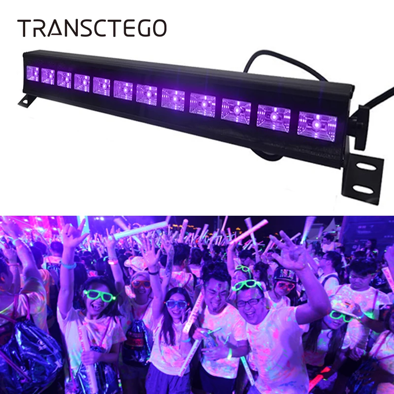 12 LED ديسكو البنفسجي Uv الأسود أضواء DJ 36 واط الاسمية مصباح الأشعة فوق البنفسجية ل حزب عيد الميلاد شريط مصباح الليزر المرحلة الجدار غسالة بقعة ضو...