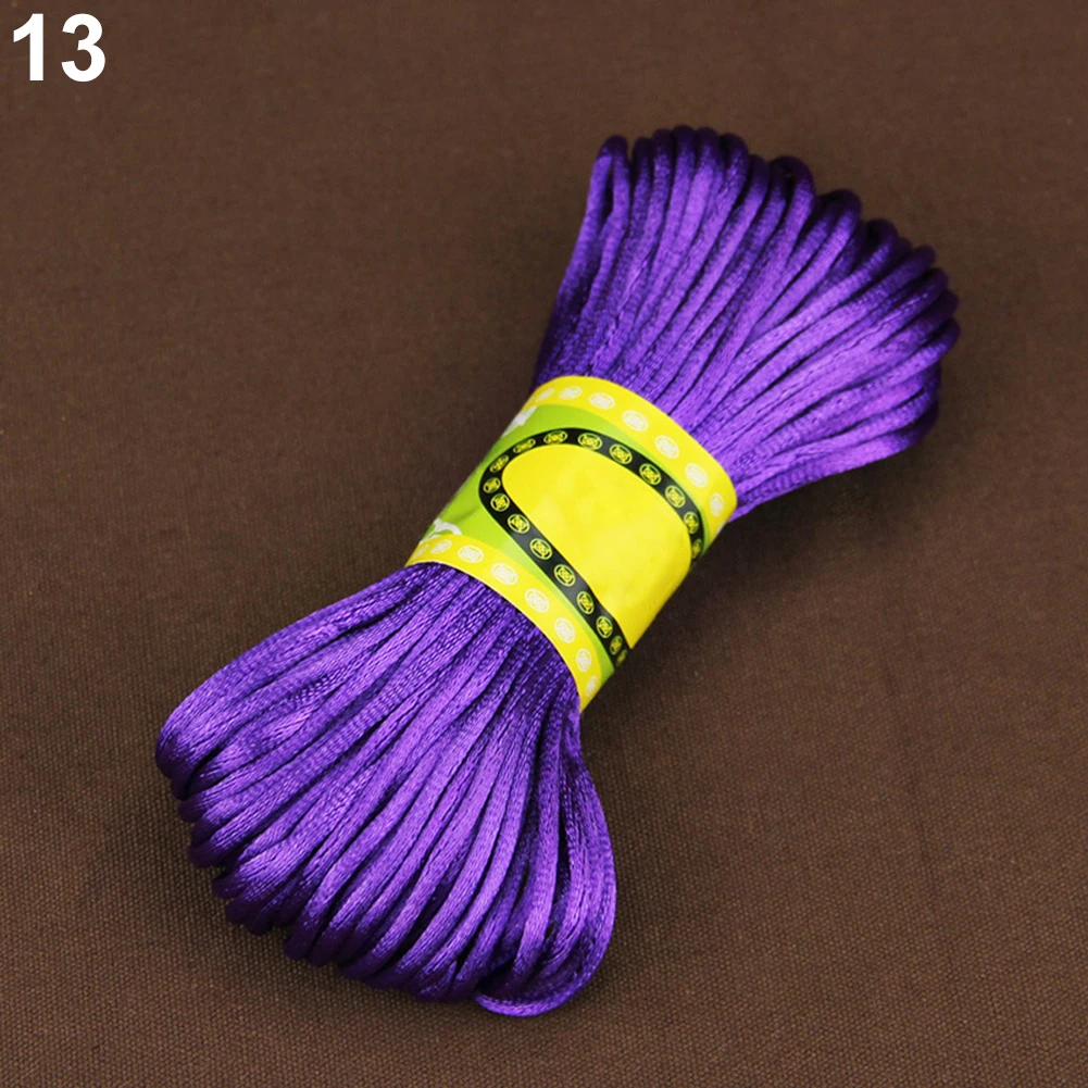 20 Colors Nylon Cord Thread Chinese Knot Macrame Cord Bracelet Braided DIY Tassels Beading Shamballa Thread