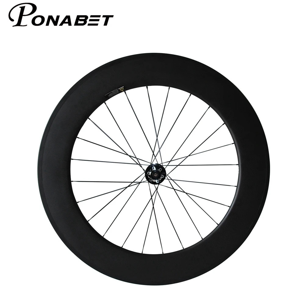 Discount PONABET 25mm width 700C 38mm/50mm/60mm/88mm Clincher/Tubular Novatec Disc carbon wheels  wheelset thru axle or Q/R version 2