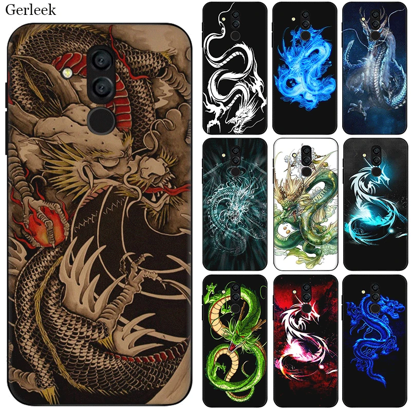 

Silicone TPU Cases For Huawei Y6 Prime 7A 7X 7C Mate 10 20 Pro Lite Nova 2i 3i 3 The Chinese Zodiac Dragon